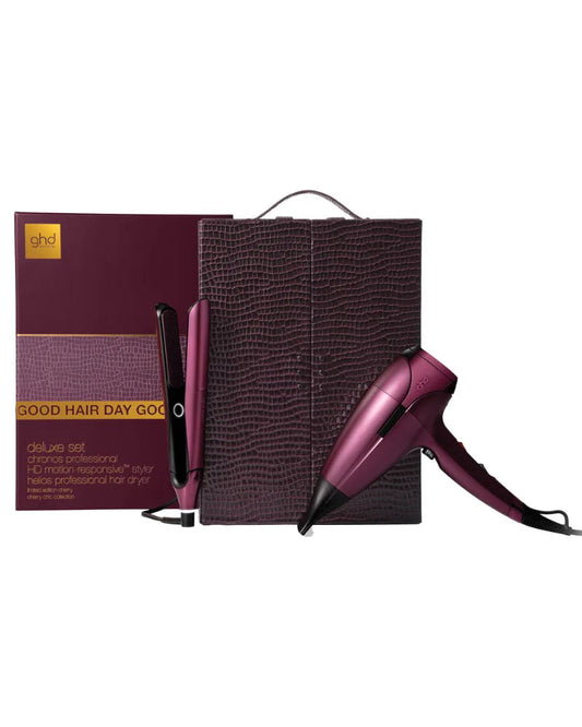 GHD CHERRY CHIC LIMITED EDITION DELUXE GIFT SET - FREE MINI PADDLE BRUSH INCLUDED
