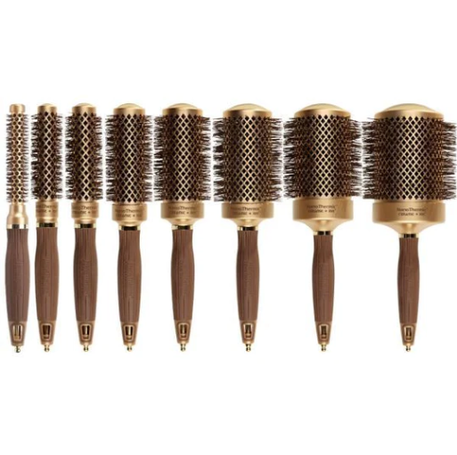 GOLD Olivia Garden NanoThermic Ceramic & Ion Round Thermal Collection 24mm